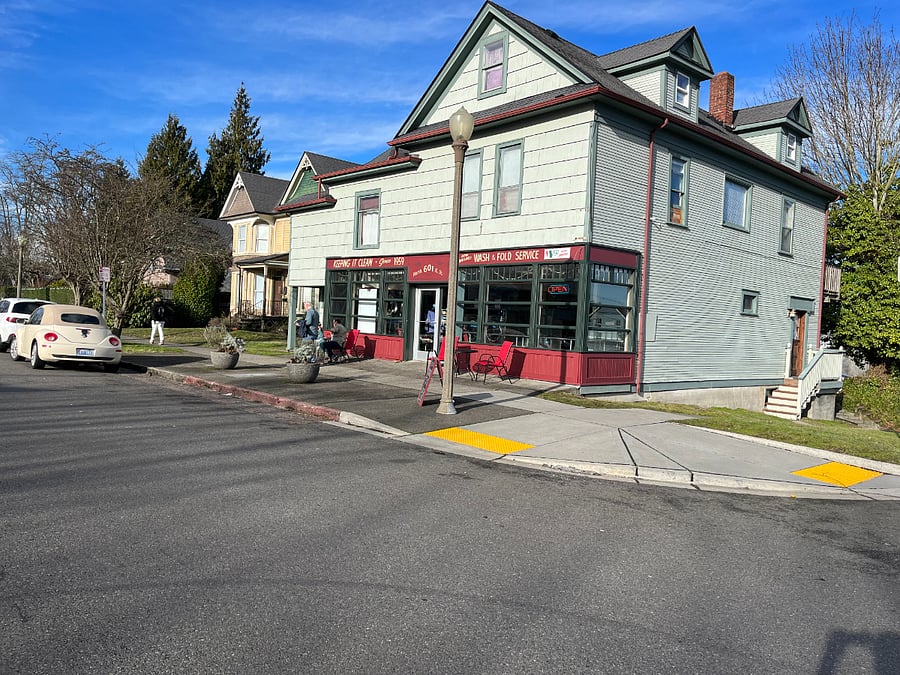 North Slope Launderette, which is great for bulky bedding and their wash + fold service.