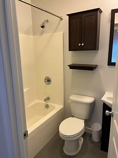 Full Bath with Tub/Shower Vanity and Storage