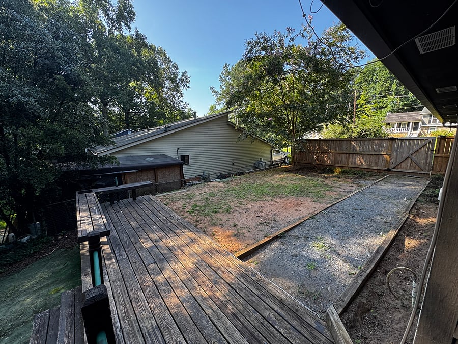 Large open backyard