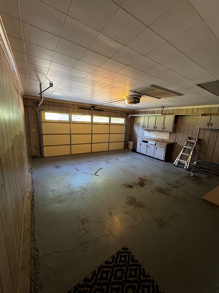Two car garage (can fit two small cars or one large) 