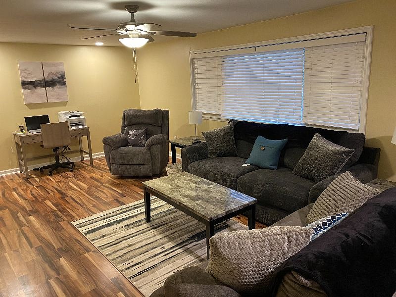 LIVING ROOM WITH ALL NEW FURNITURE WOW IS THE LOUNGER COMFORTABLE