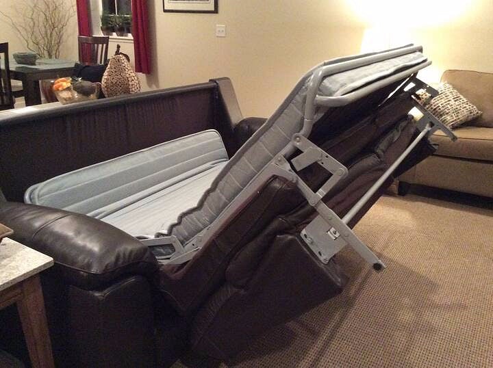 Very comfortable queen hide a bed in living room for guests