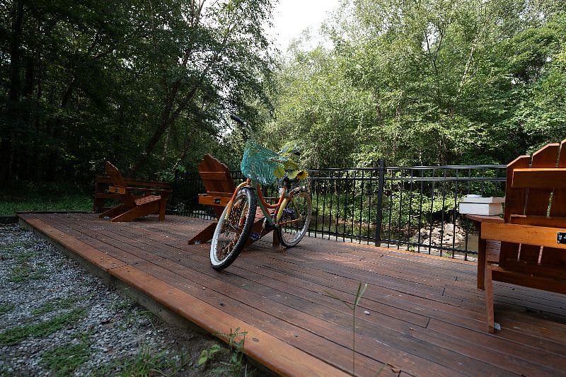 Did we mention the Nurse's bike loves the waterfall too. May wanna take her along.