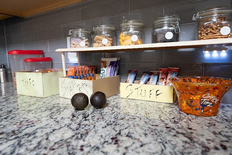 Snacks, cereal and trail mix bar!