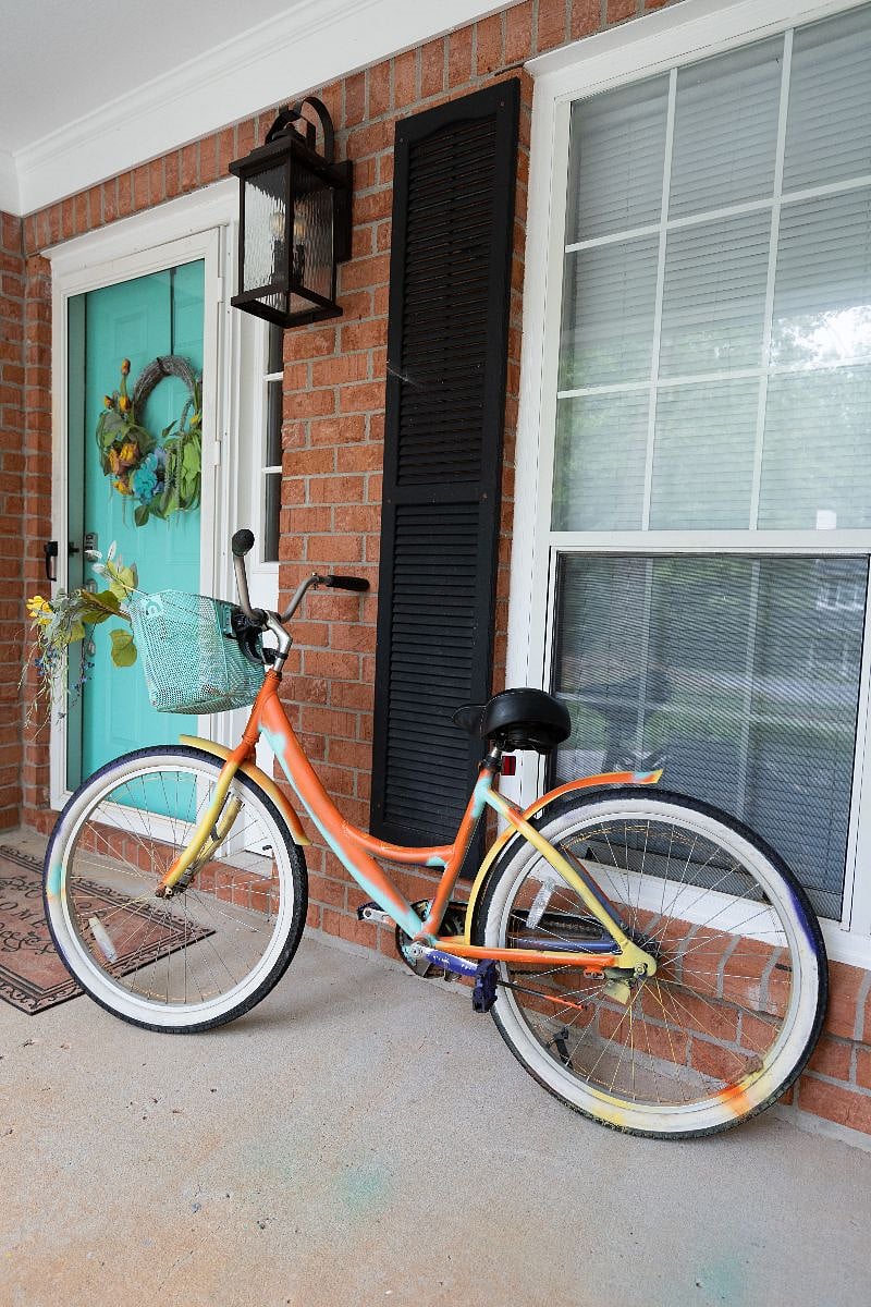 Nurse's bike is waiting for a hike.