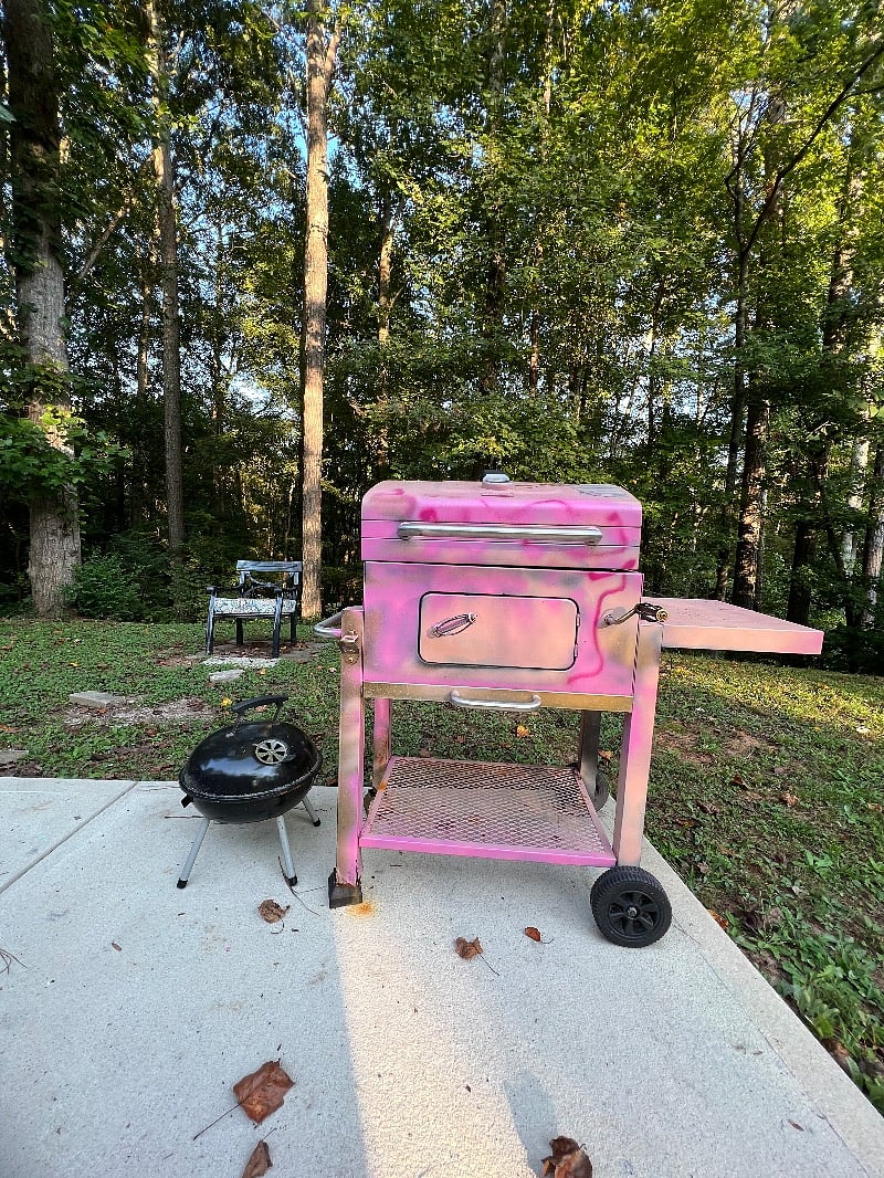Yes, thats a pink grill !