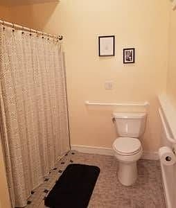 Bathroom please note bathroom does not have a tub but does have this large walk-in shower ( wheel chair accessible )