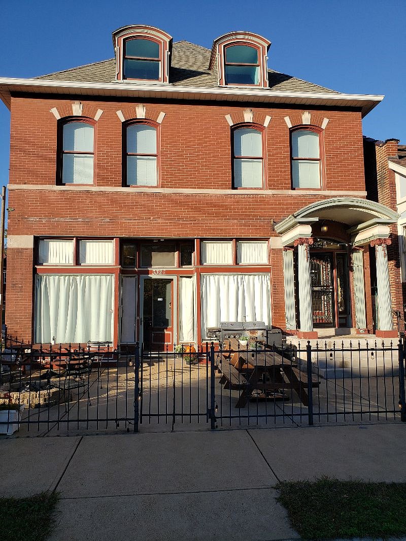 front of the building