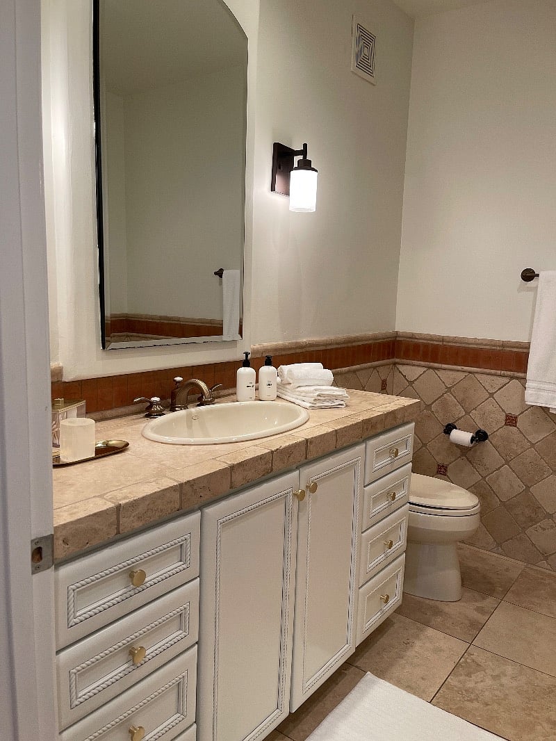 Master bathroom sink vanity