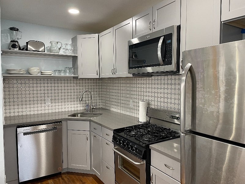 Small appliances also include toaster and blender.