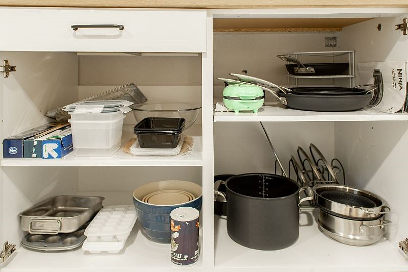 Quality pots and pans, mini waffle make, bowls, and cookware. If anything is missing that you feel would benefit you and future travelers, please make a suggestion!