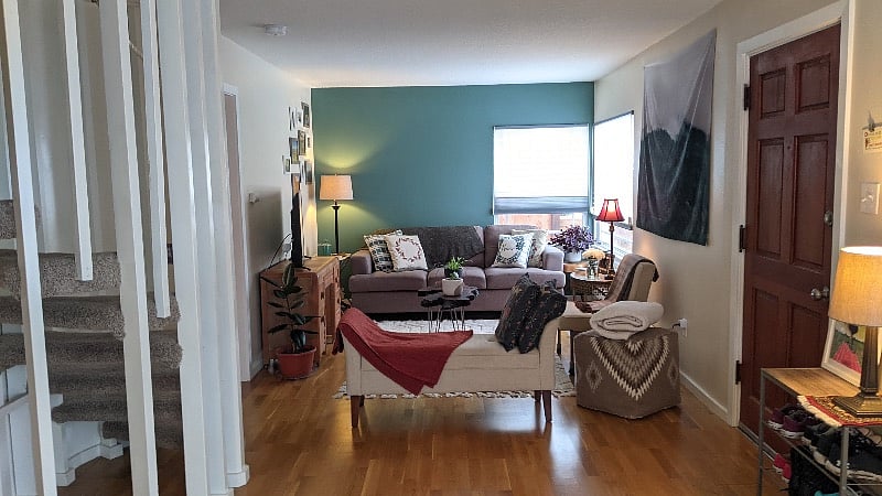 Right side of the living room.