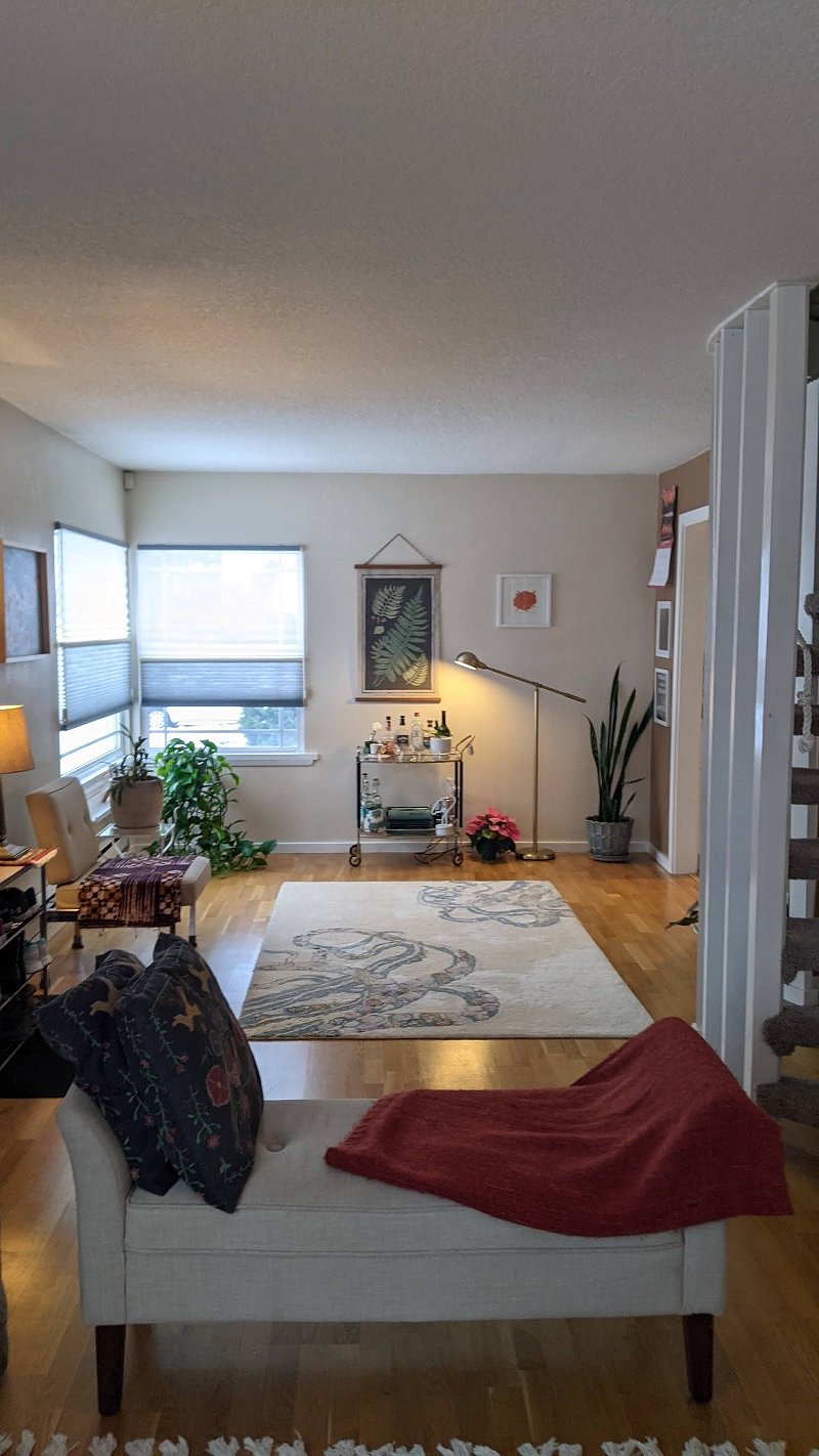 Left side of the living room.