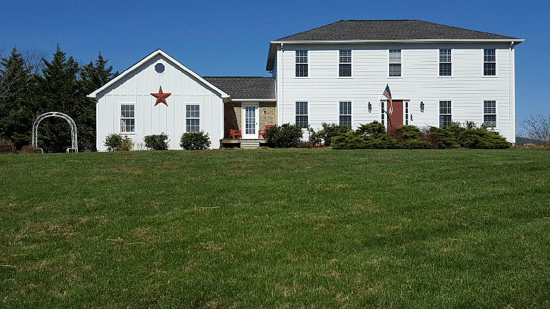 This is the main house as it appears from the front. The apartment is around back.