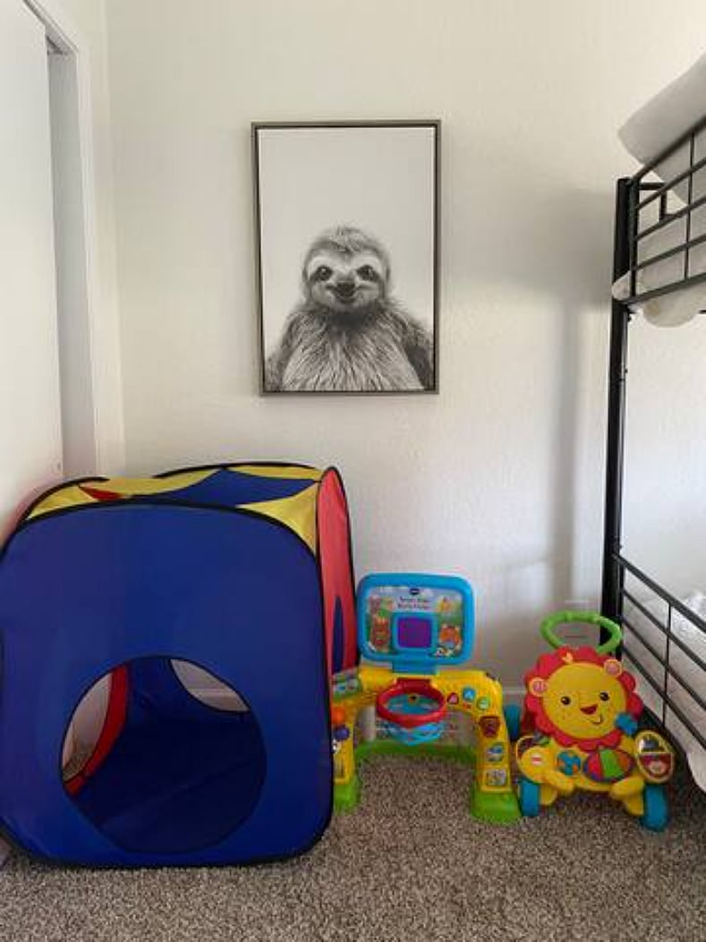 We got you covered when it comes to kid entertainment! Play tunnel also included (not pictured).