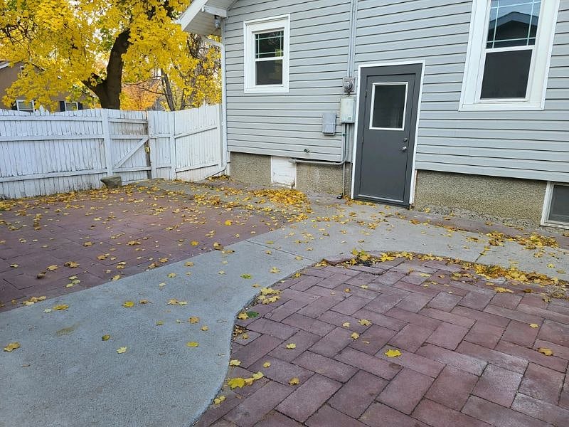 Back door entrance from garage