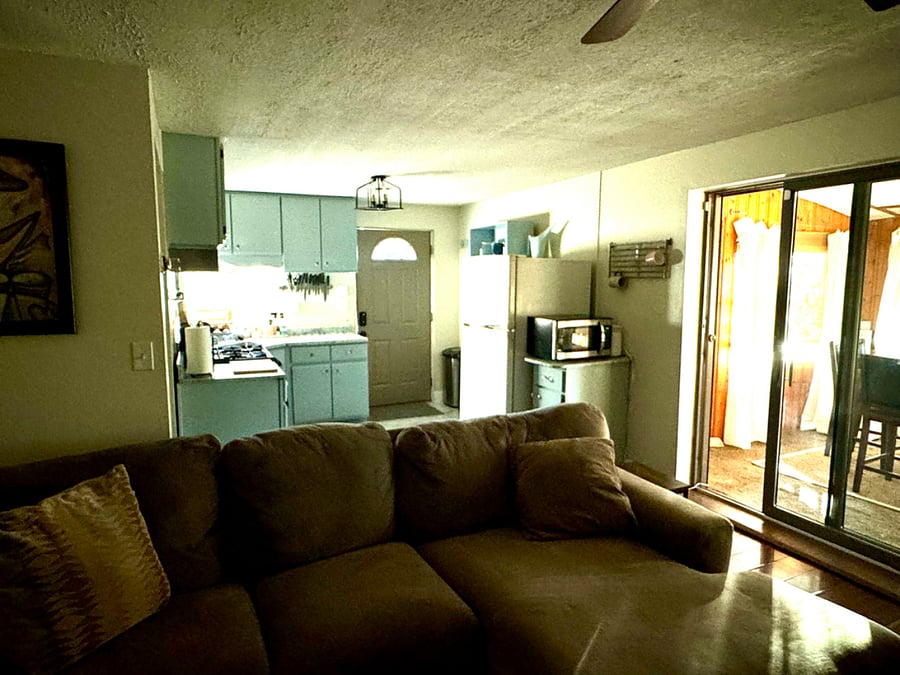 Open concept living room and kitchen