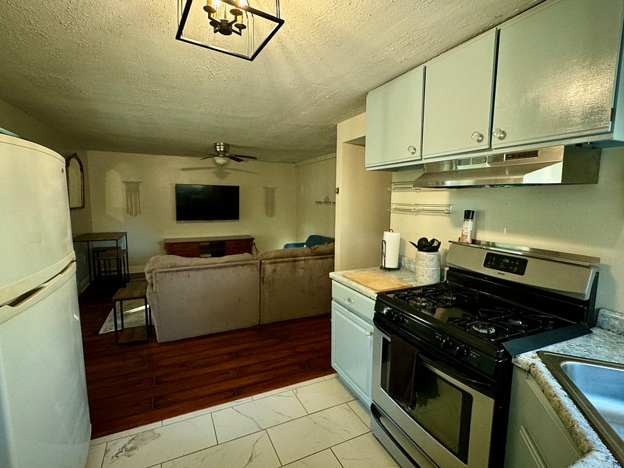 Kitchen and living room