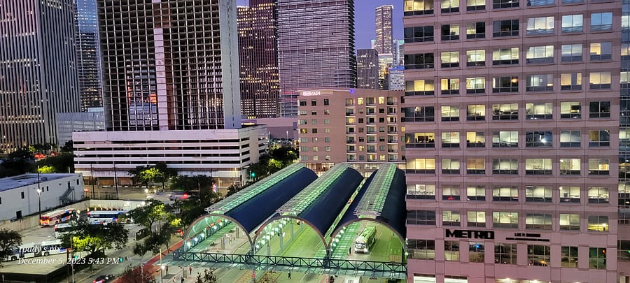 Catch a bus or the train directly across the street.  Train ride is just a few minutes to the med center