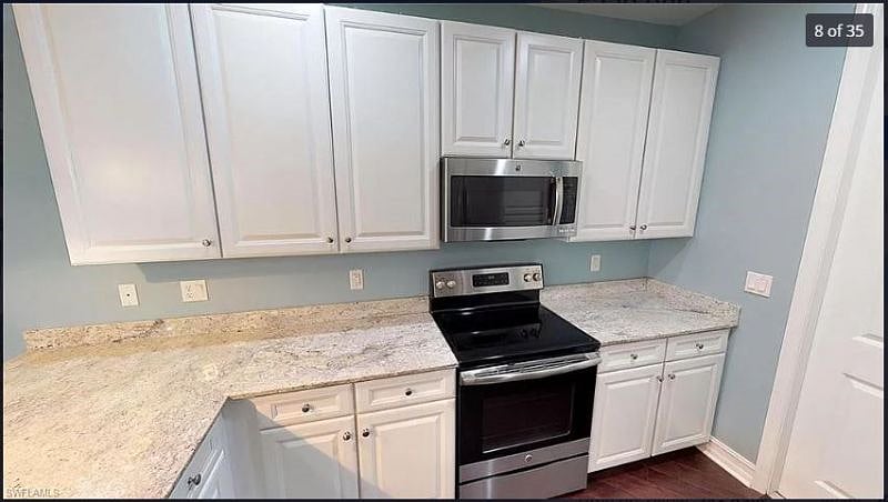 Full Kitchen with stainless steel appliances