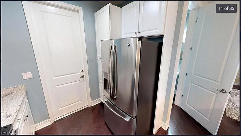 Large french door style stainless steel refrigerator
