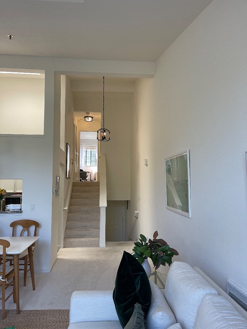 Rooms are on seperate floors. Your bathroom is connected to your room to ensure privacy. The rest of the home will be shared.