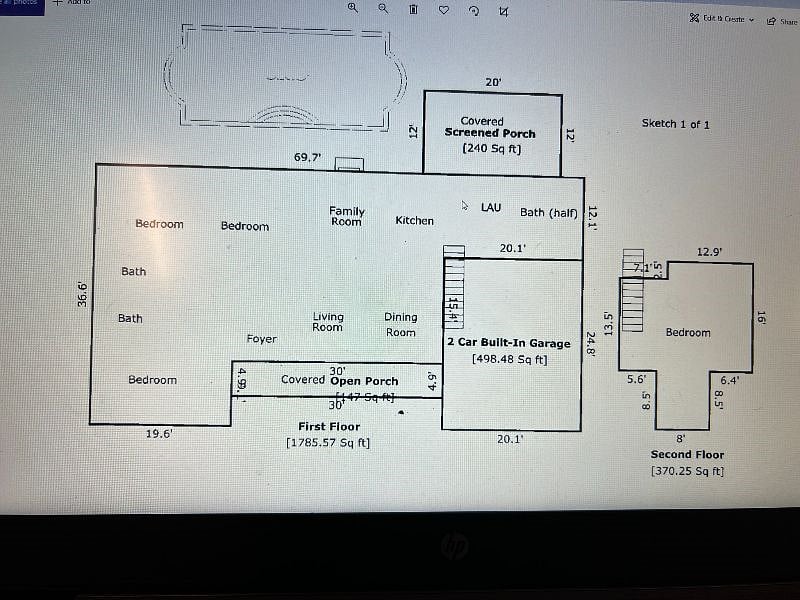 Hopefully this diagram makes sense after the previous photos.
Park next to driveway, enter through side garage door, enter through laundry room and kitchen. Most days, you won't see me as I live and work on the other side of the house.