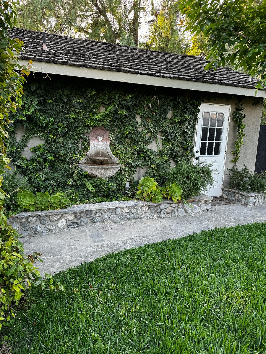 Garden and fountain outside your door