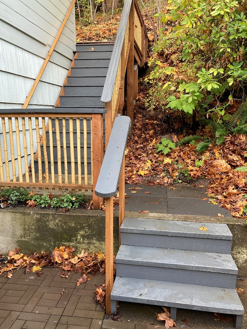 Your stairs to your deck