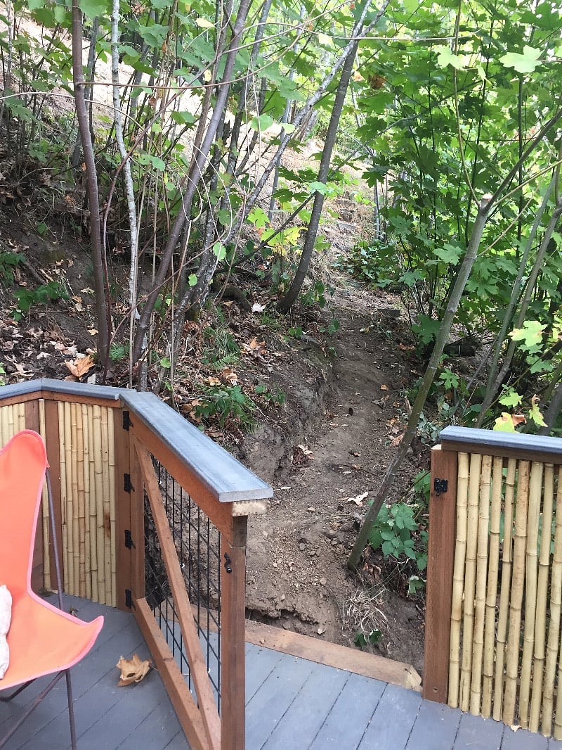 Trail to Hendricks Park Trails through the property