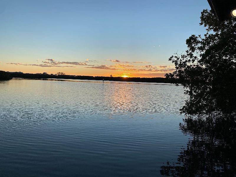 Sunrise from private fishing pier
