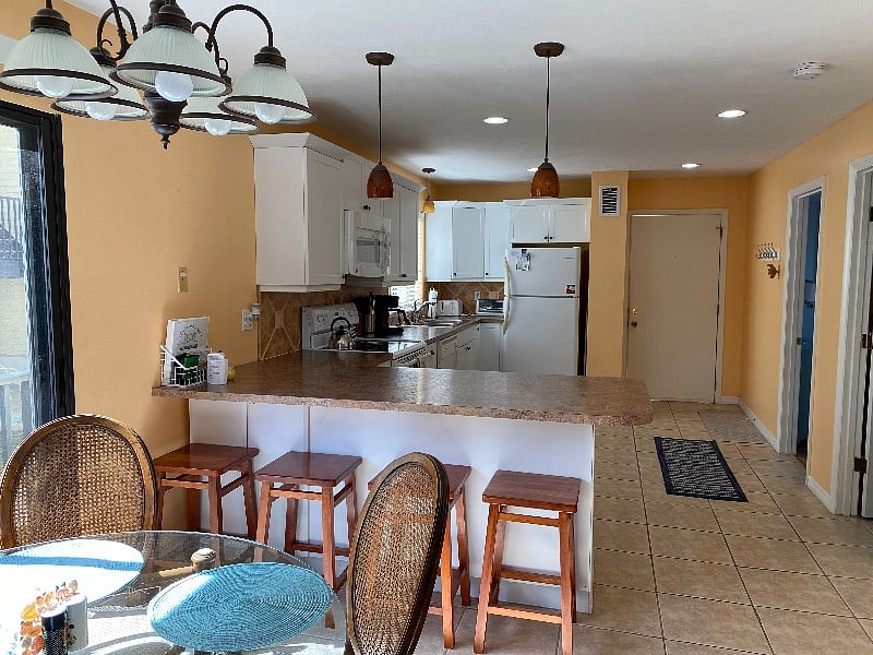 Dining area and kitchen
