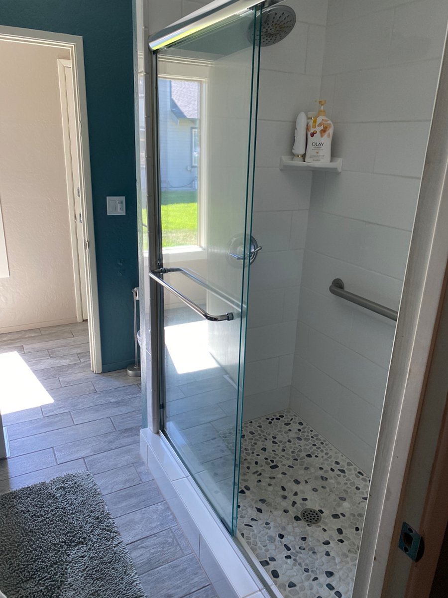 Full downstairs bathroom with walk-in shower.