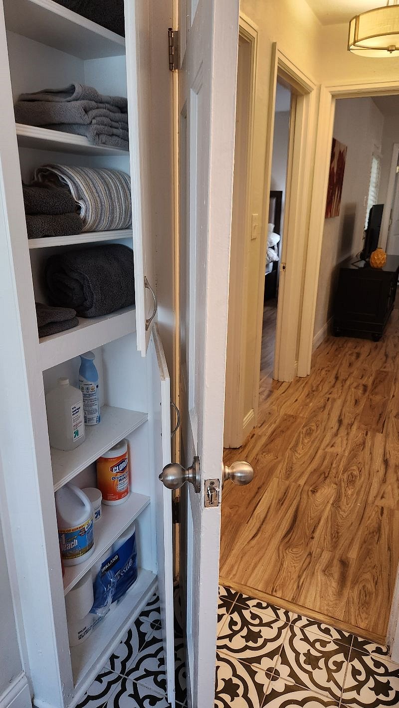 additional storage behind bathroom door