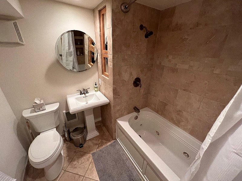 Private full bathroom with jacuzzi tub