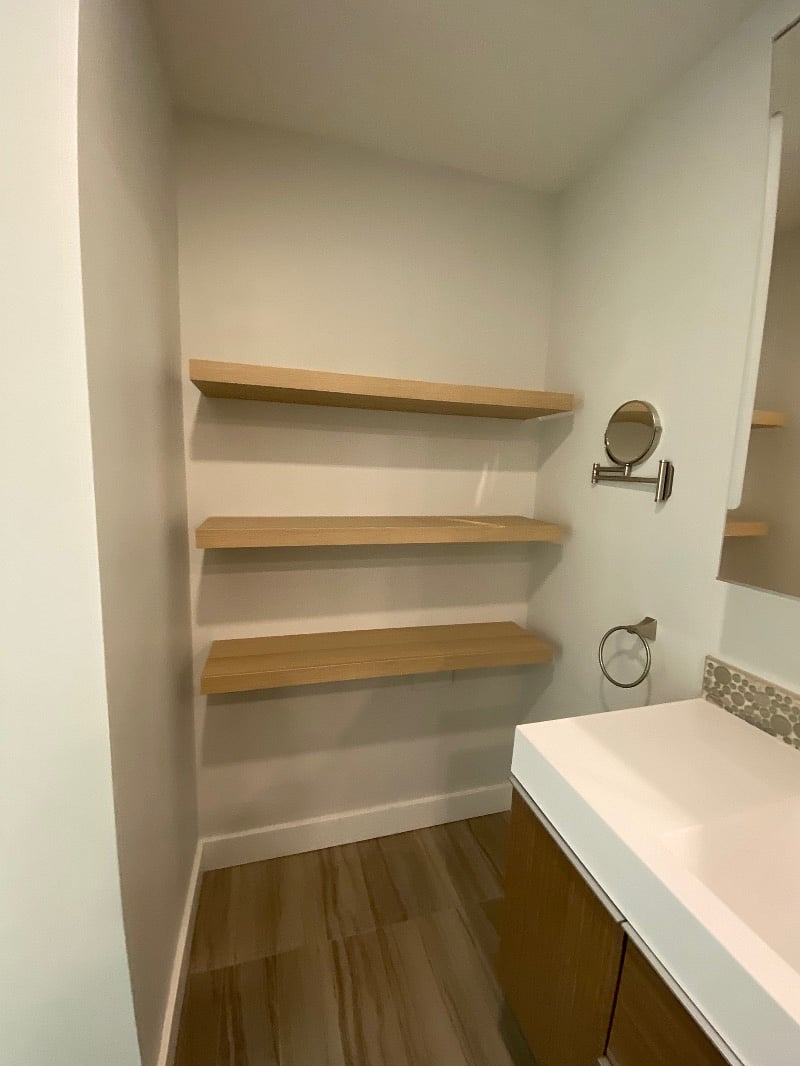 Bathroom shelves 
