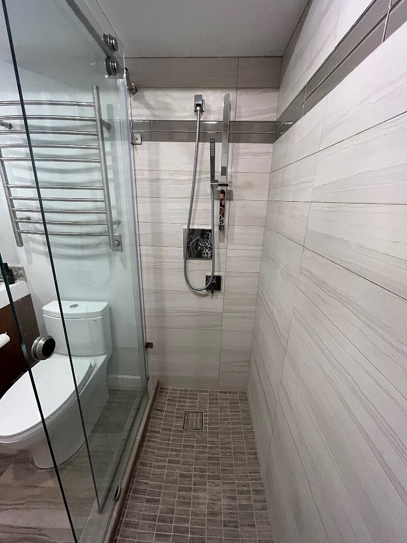 Inside the shower 