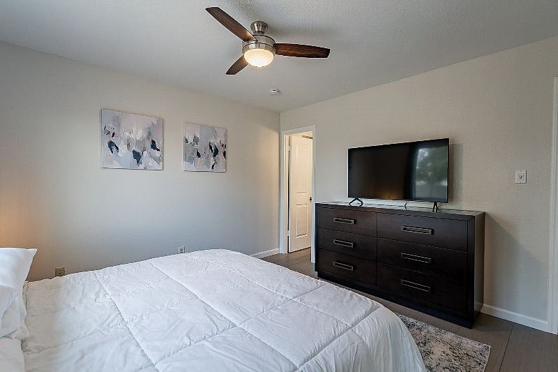 Master bedroom with king bed