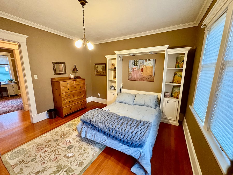 #3 North Bedroom. Full size murphy bed with Smart TV.