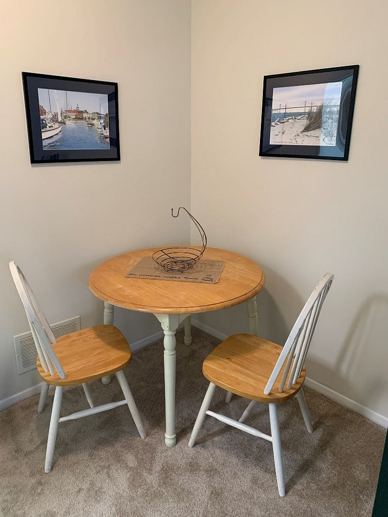 Quaint dining area.