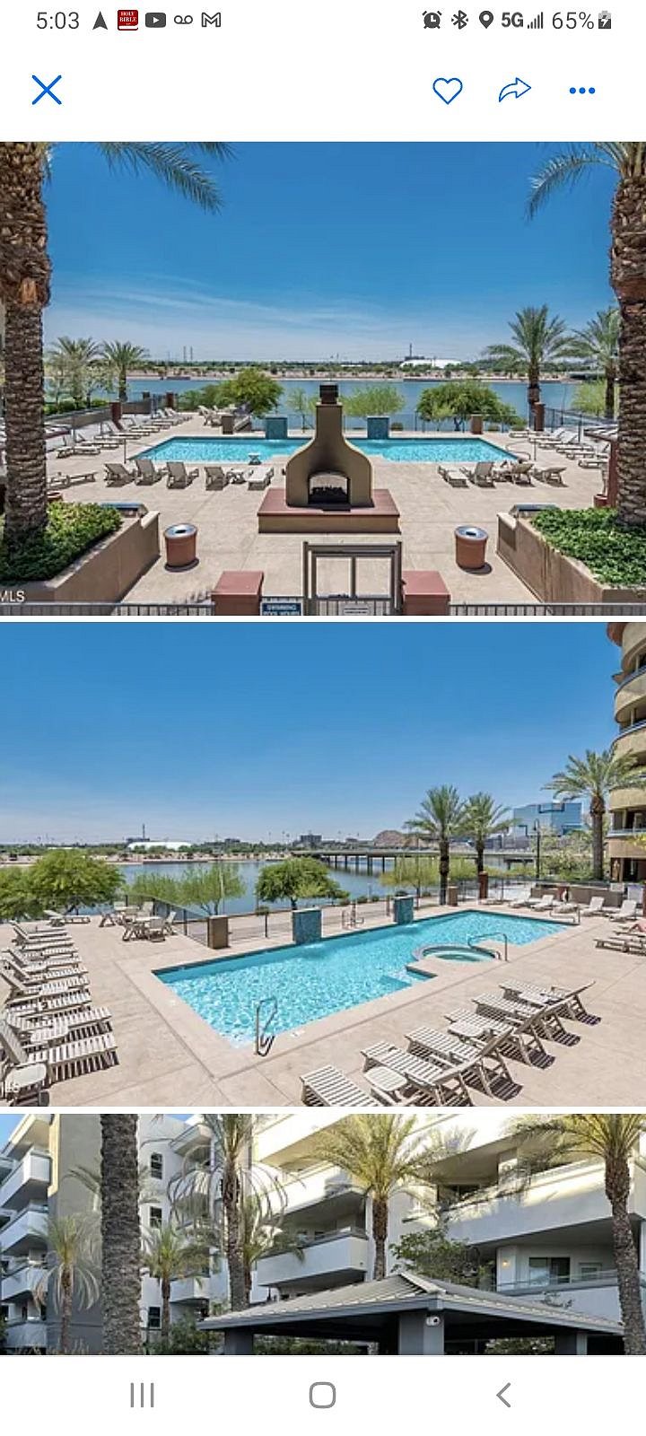 Unobstructed Balcony view of resort like pool and BBQ area. Heated pool in winter.