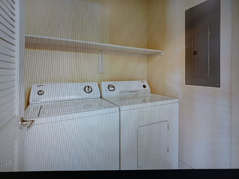 Washer and Dryer in unit.
