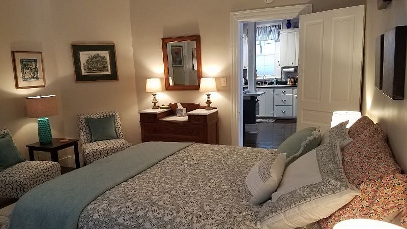 All new furniture with a few antique pieces thrown in for character!