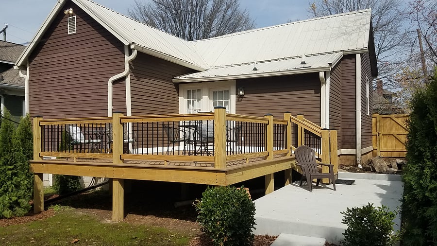 New Deck, new patio/ walkway and good sized, fenced back yard!