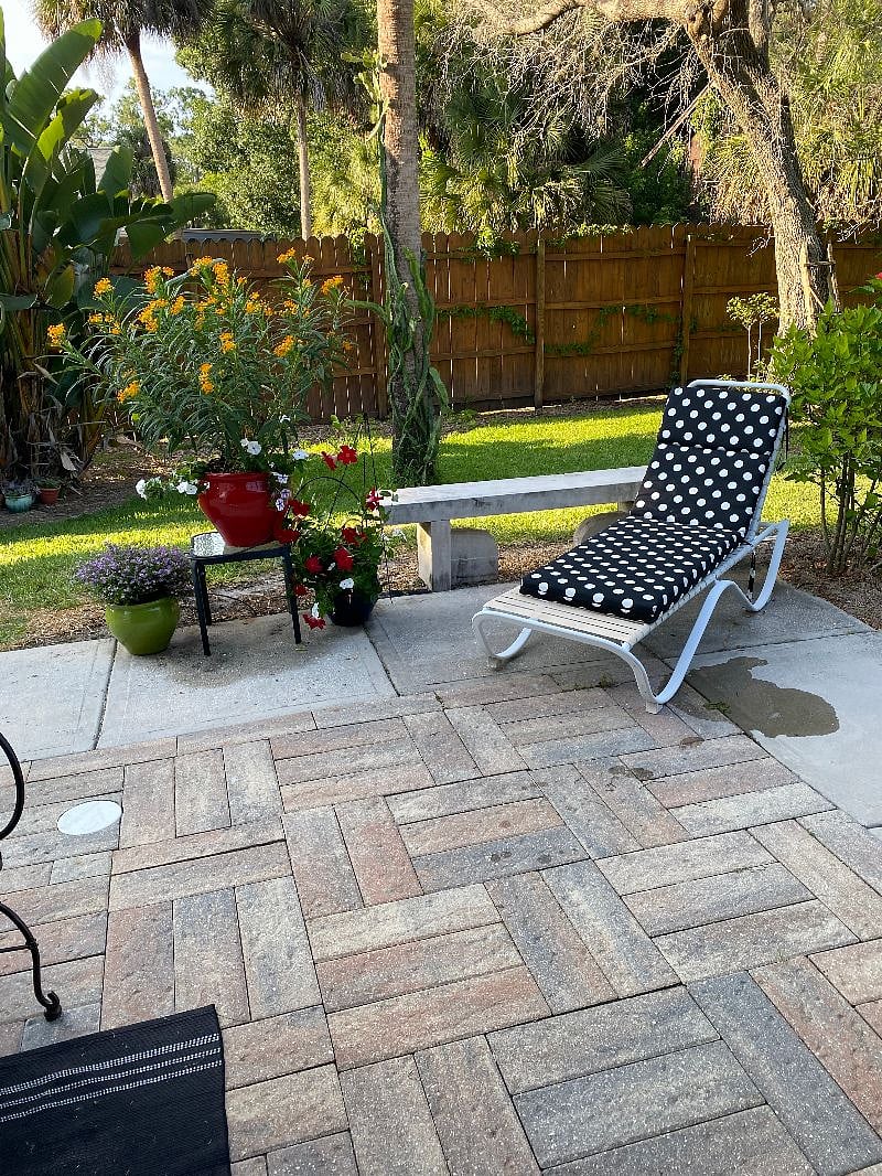 secluded and totally fenced in yard