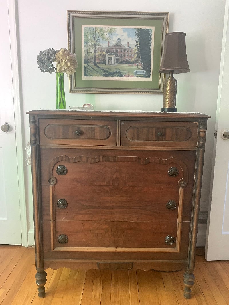 Master bedroom dresser. Hanging closet space is also available.