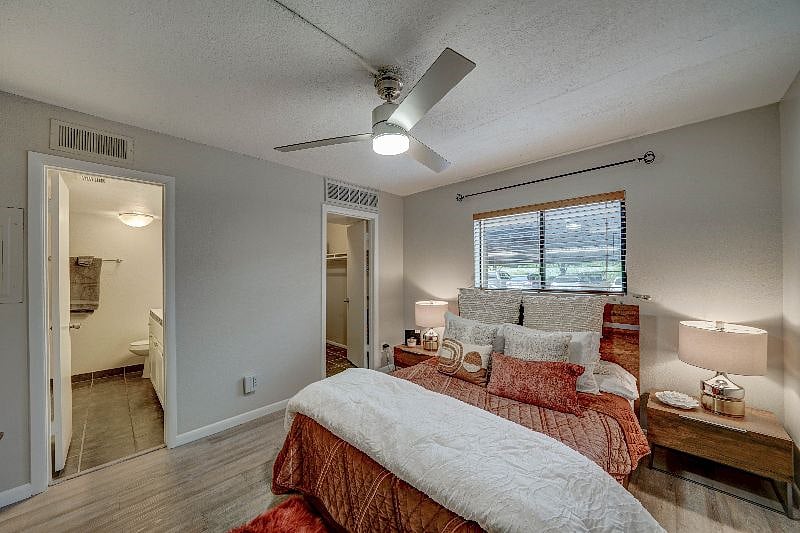 Bedroom is attached to the bathroom and laundry room/ walk in closet