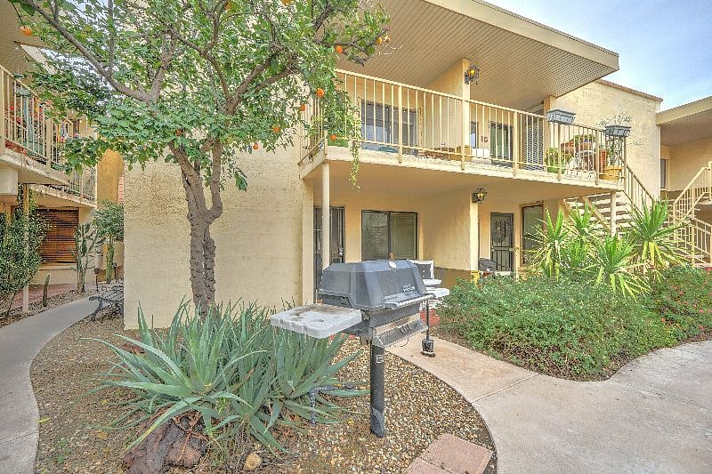 Downstairs unit is close to the community BBQ.