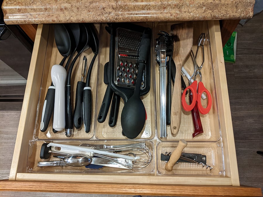 All the utensils you need. BBQ utensils are also stocked in the condo