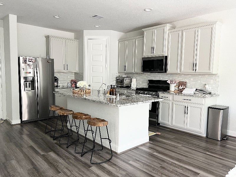 open concept kitchen area